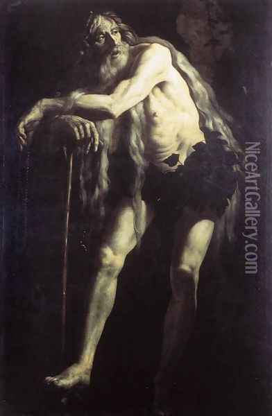 St Onophrius Oil Painting - Giovanni Battista Caracciolo