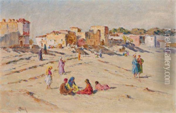Orientalische Strassenszene Oil Painting - Alphonse Birck