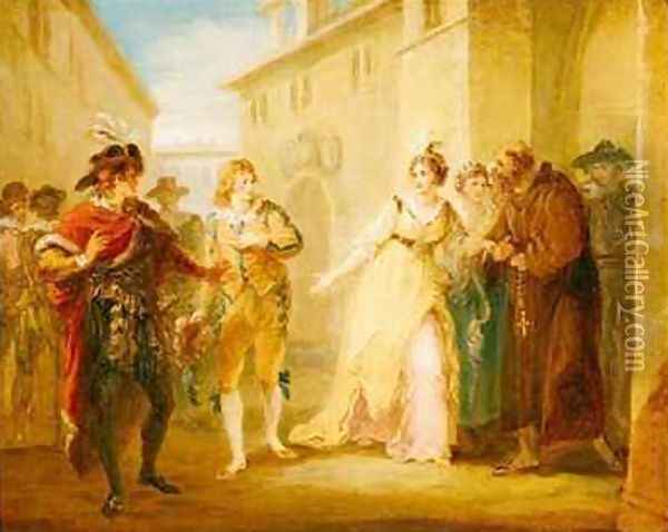 The Revelation of Olivias Betrothal Oil Painting - William Hamilton