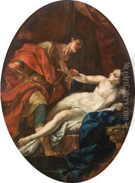 Tarquinius Und Lucretia Oil Painting - Antonio Bellucci