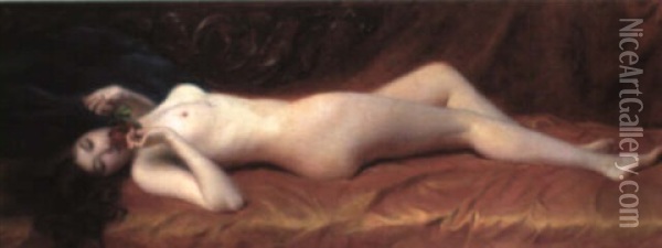 Reclining Nude Oil Painting - Paul Baudry