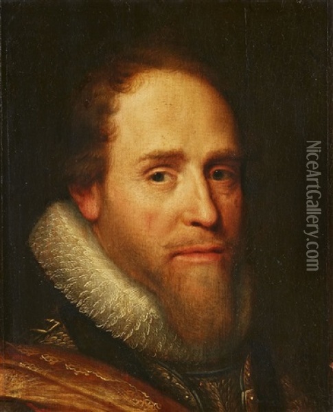 Portrait Of Maurice Of Orange-nassau Oil Painting - Michiel Janszoon van Mierevelt