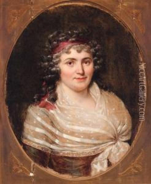 Portrait Of Jeanne Robertine Oil Painting - Francois-Xavier Fabre