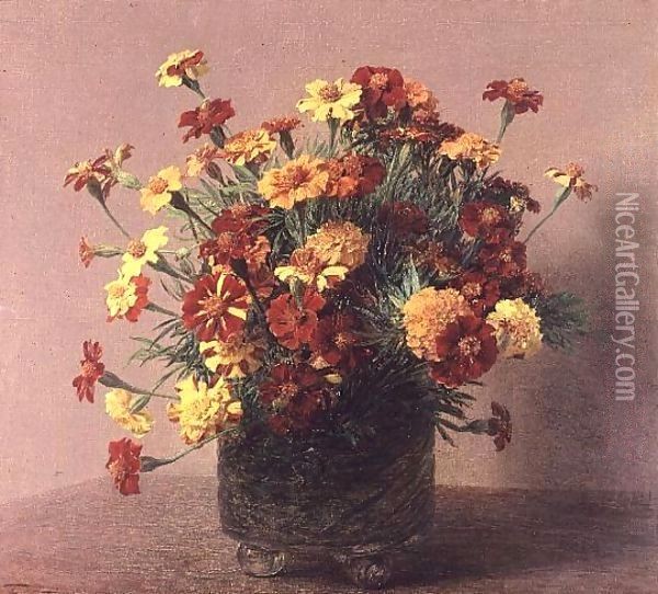 Oiellets dInde 1893 Oil Painting - Ignace Henri Jean Fantin-Latour