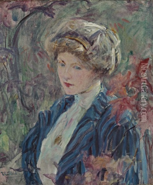 Portrait Of A Lady Oil Painting - Robert Payton Reid