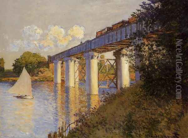 The Railway Bridge At Argenteuil3 Oil Painting - Claude Oscar Monet