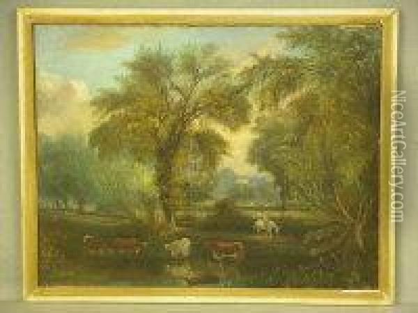 Sylvan Landscape Oil Painting - Edward Smith