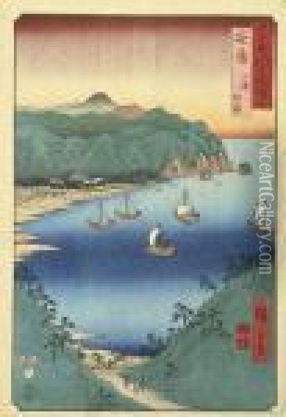 Awa, Kominato No Ura (kominato Bay, Awa Province) Oil Painting - Utagawa or Ando Hiroshige