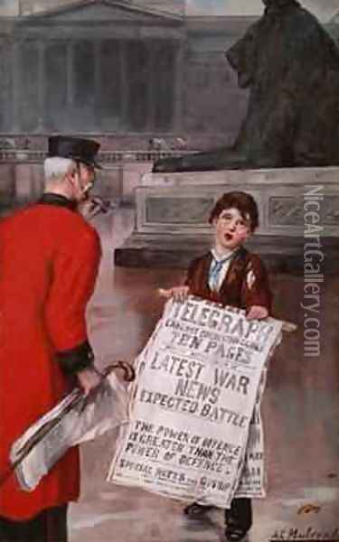 War News 1900 Oil Painting - Augustus Edward Mulready