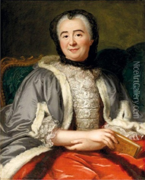 Portrait De Marie Rey, Premiere Duchesse De Fleury Oil Painting - Marianne Loir