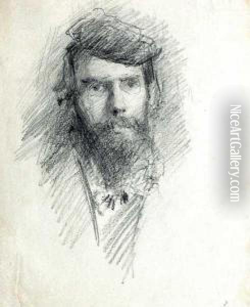 Portrait Of 'ae' George Russell Oil Painting - John Butler Yeats