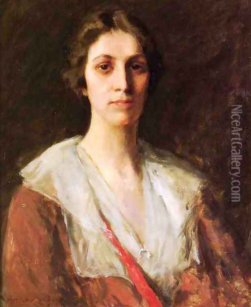 Miss Mary Margaret Sweeny Oil Painting - William Merritt Chase