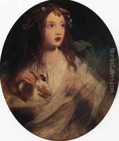Ophelia Oil Painting - James Sant
