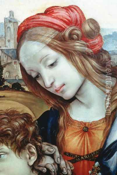 Holy Family [detail] Oil Painting - Filippino Lippi