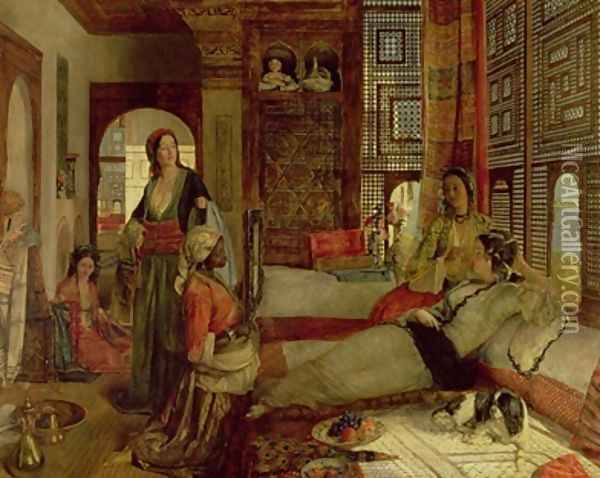 The Harem Oil Painting - John Frederick Lewis