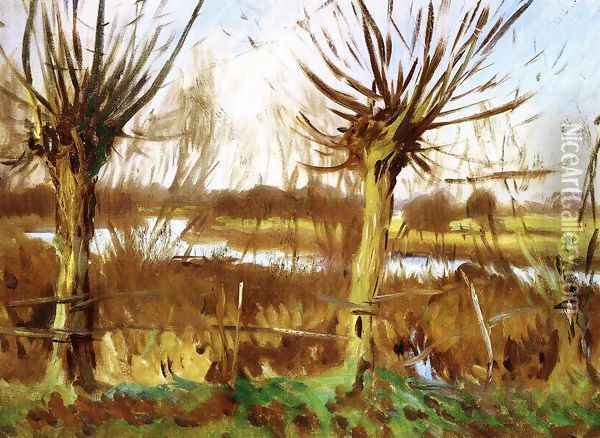 Landscape with Trees, Calcot Oil Painting - John Singer Sargent