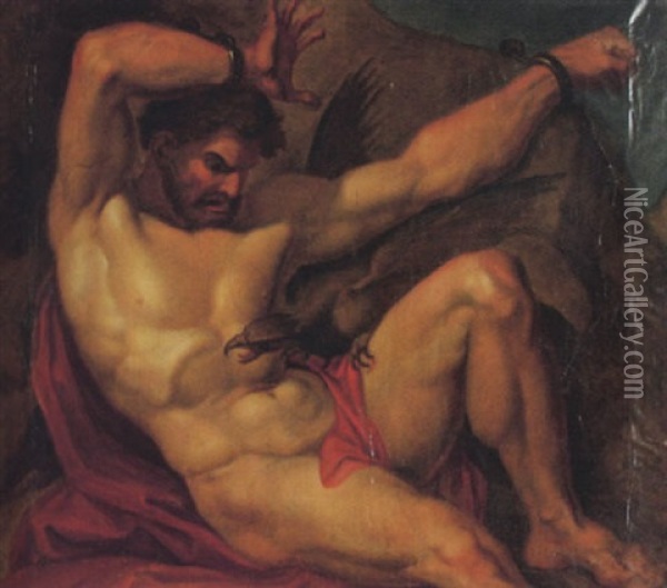 Prometheus Oil Painting - Antonio Ciseri