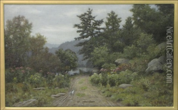 Woodland Path Oil Painting - Eugene Alonzo Poole