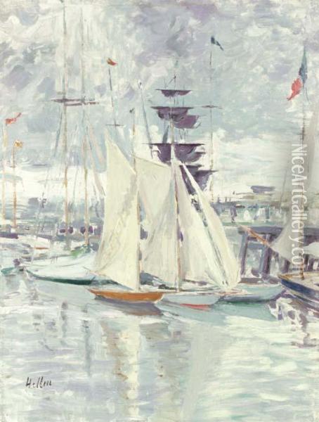 Le Bassin De Deauville Oil Painting - Paul Cesar Helleu