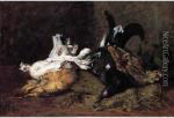 Natura Morta Con Cacciagione Oil Painting - Giovanni Segantini