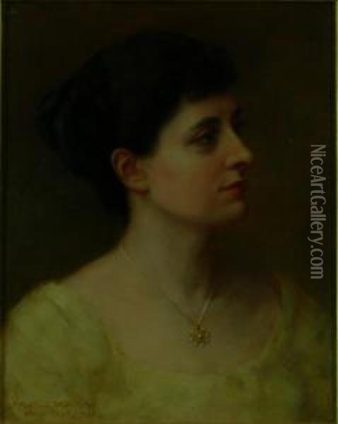 Portrait Of A Woman Oil Painting - James Raeburn Middleton