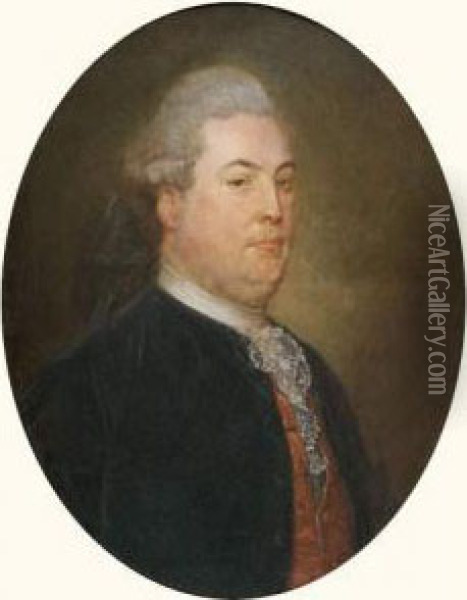 Portrait Presume De Jakob Jacosz Boreel Oil Painting - Jean-Baptiste Perronneau