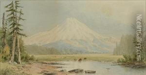 Mt. Shasta Oil Painting - Cleveland Salter Rockwell
