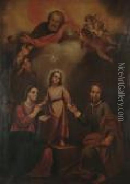 The Holy Family Oil Painting - Bartolome Esteban Murillo