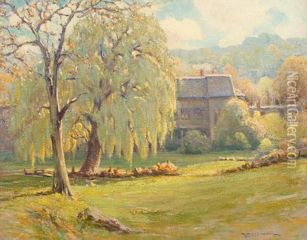 House In A Landscape Oil Painting - Robert Alexander Graham