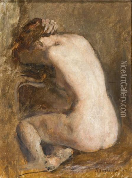 Nu De Dos Oil Painting - Adolphe Dechenaud