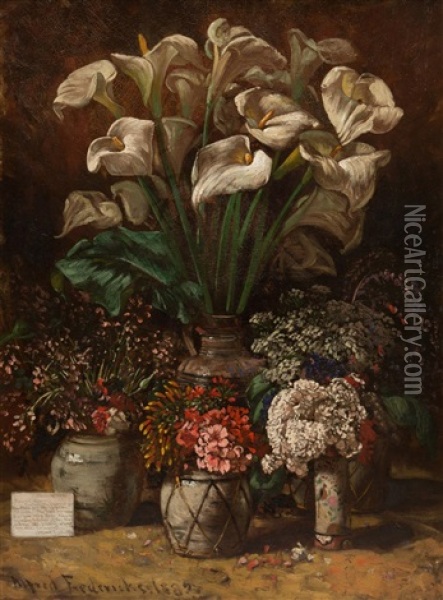 Still Life Oil Painting - Alfred Fredericks