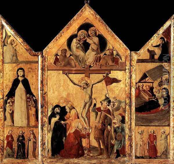 Triptych Oil Painting - Italian Unknown Master
