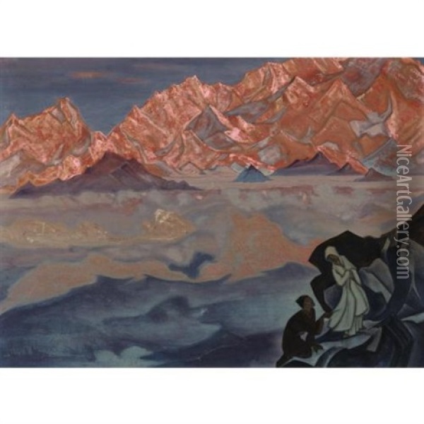 She Who Leads Oil Painting - Nikolai Konstantinovich Roerich