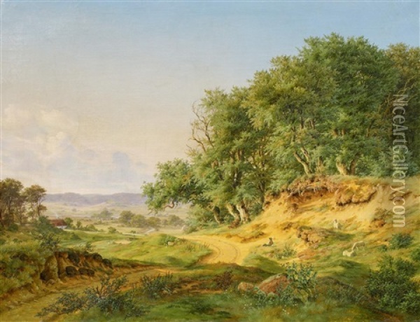 Weite Landschaft Oil Painting - Julius Hellesen