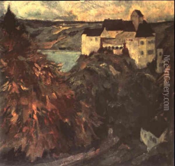 Schloss Seefeld Iii Oil Painting - Leo Putz