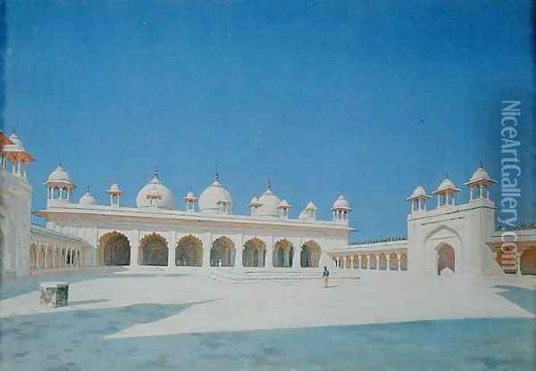 Moti Masjid, Agra, 1874-1876 Oil Painting - Vasili Vasilyevich Vereshchagin
