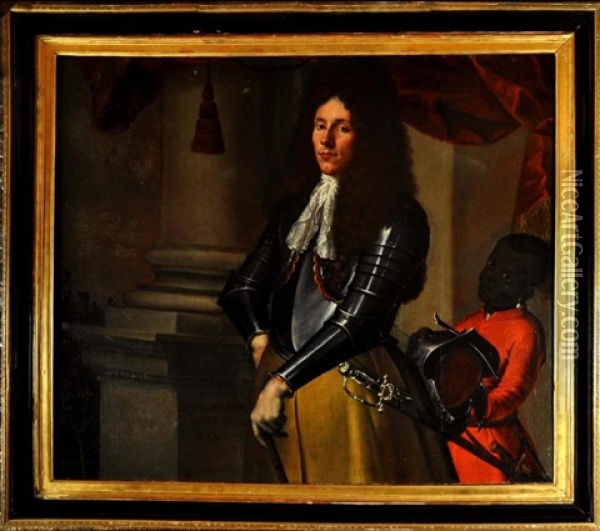 Portrait De Gentilhomme En Armure Oil Painting - Anton Domenico Gabbiani