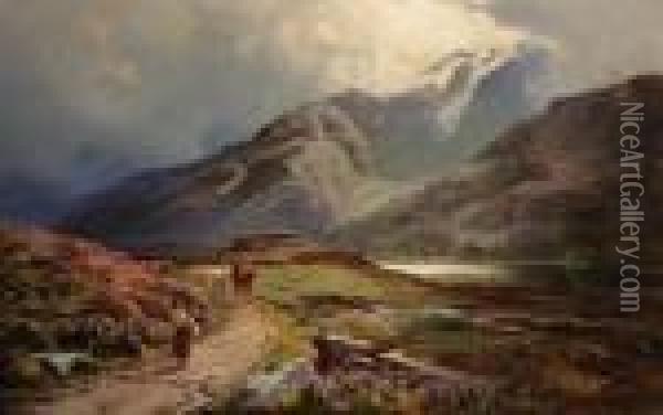 Blea Tarn, Westmorland Oil Painting - Sidney Richard Percy