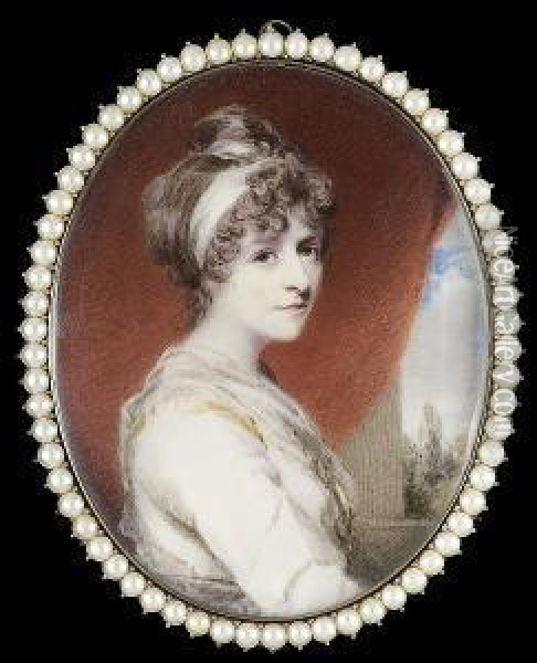 Georgina, Countess Bathurst Oil Painting - John Inigo Wright