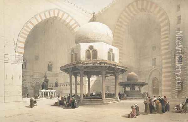 Interior of the Mosque of the Sultan El Ghoree, Cairo, from Egypt and Nubia, Vol.3 Oil Painting - David Roberts