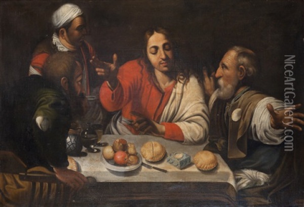 Cena In Emmaus Oil Painting - Pietro d' Asaro