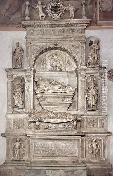 Double Tomb of Antonio Orso and Cardinal Giovanni Michiel Oil Painting - Jacopo Sansovino