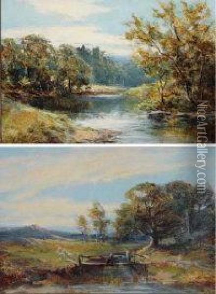 River Landscapes Oil Painting - Frank Thomas,francis Carter