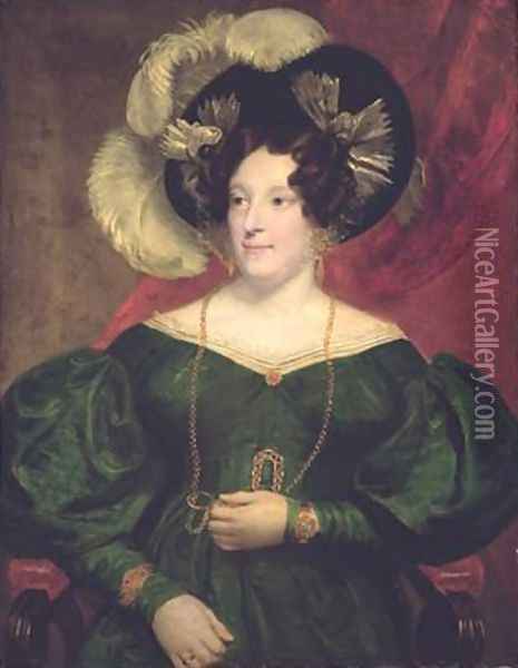 Caroline of Brunswick Queen of Great Britain and Ireland 1768-1821 Oil Painting - Samuel Lane