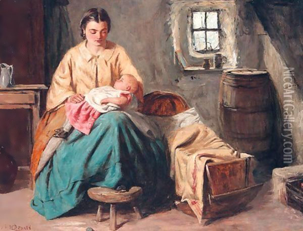 Mother And Child Oil Painting - John Blake Macdonald