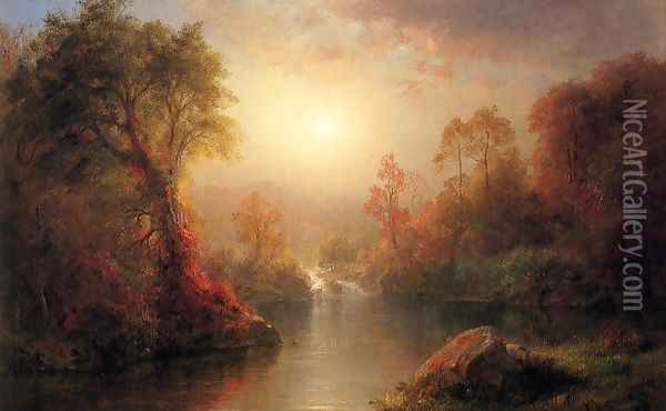 Autumn Oil Painting - Frederic Edwin Church