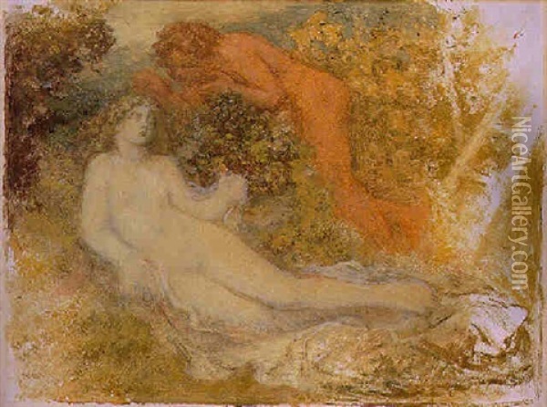 Bacchus And Ariadne Oil Painting - Edward Calvert