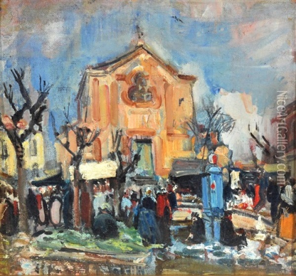 Uscita Dalla Chiesa Oil Painting - Gennaro Villani
