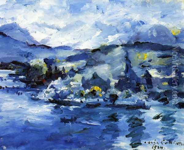 Lake Lucerne, Afternoon Oil Painting - Lovis (Franz Heinrich Louis) Corinth