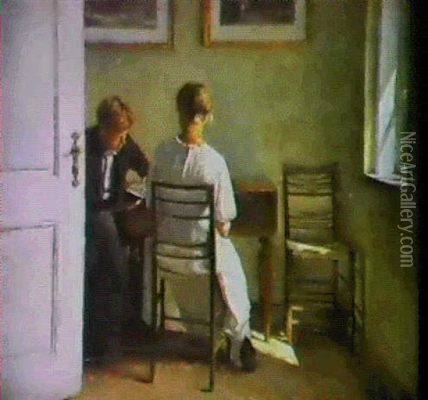 Unge Mennesker Oil Painting - Peter Vilhelm Ilsted